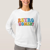 Retro Moment - Groovy Vibe Women's Long Sleeve Tee Tシャツ (正面)