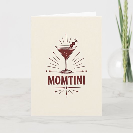 Retro Momtini Mothers Day Card カード (正面)