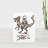 Retro Mongo Is Appalled Princess Cat Riding Dinosa カード (正面)