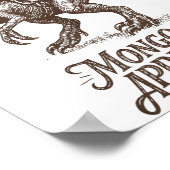 Retro Mongo Is Appalled Princess Cat Riding Dinosa ポスター (角)