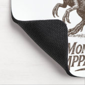 Retro Mongo Is Appalled Princess Cat Riding Dinosa マウスパッド (コーナー)