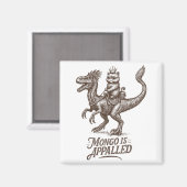 Retro Mongo Is Appalled Princess Cat Riding Dinosa マグネット (正面/裏面)