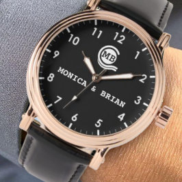 Retro   Monogram  a perfect Romantic Couple Gift 腕時計