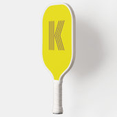 Retro Monogram Yellow ピックルボールラケット (左)