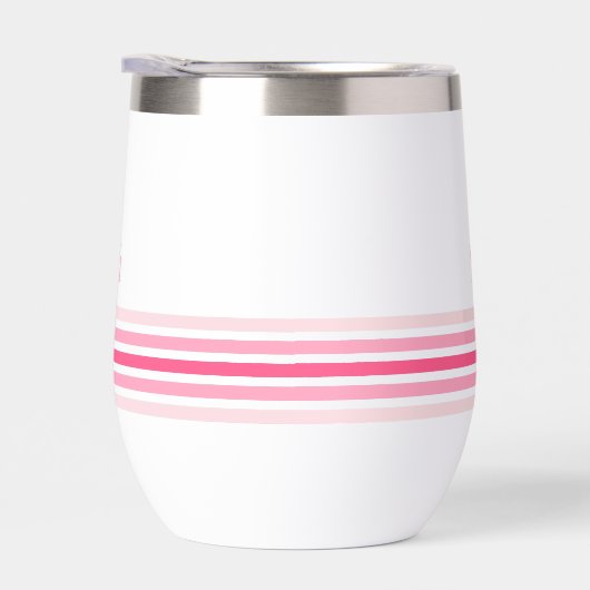 Retro Monogrammed Minimalist Stripes (右面)