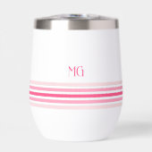 Retro Monogrammed Minimalist Stripes (正面)