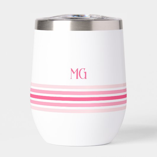 Retro Monogrammed Minimalist Stripes (正面)