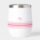 Retro Monogrammed Minimalist Stripes (背面)