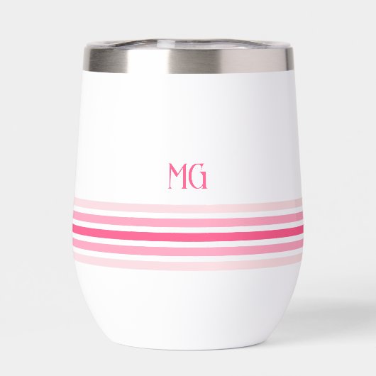 Retro Monogrammed Minimalist Stripes (背面)