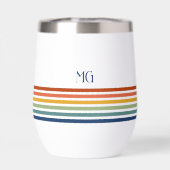 Retro Monogrammed Minimalist Stripes (背面)