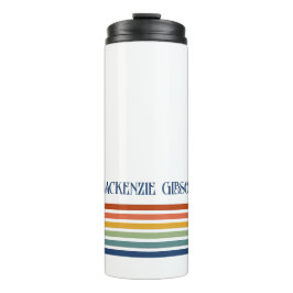 Retro Monogrammed Minimalist Stripes タンブラー