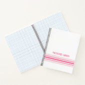 Retro Monogrammed Minimalist Stripes ノートブック (内部)