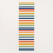 Retro Monogrammed Minimalist Stripes ヨガマット (裏面)