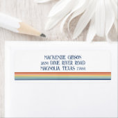 Retro Monogrammed Minimalist Stripes ラベル (インサイチュ)