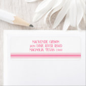 Retro Monogrammed Minimalist Stripes ラベル (インサイチュ)