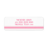 Retro Monogrammed Minimalist Stripes ラベル (正面)