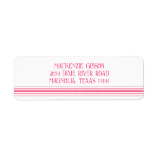 Retro Monogrammed Minimalist Stripes ラベル