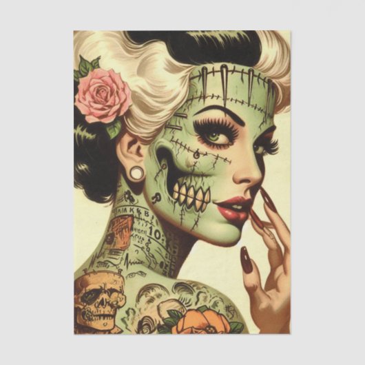 Retro Monster  Pin-up 薄葉紙 (正面)