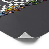 Retro Monster Truck Family T Crew Matching Birthda ポスター (角)