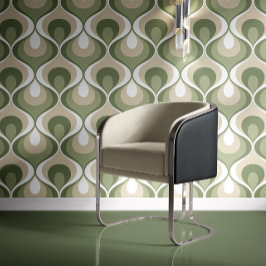 Retro Mood Olive Sage Green Beige 壁紙