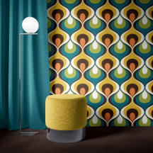 Retro Mood Teal Orange Green Yellow Brown