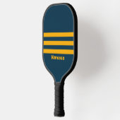 Retro Moonlit Tide Three Across Striping with Name ピックルボールラケット (左)