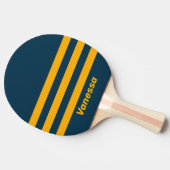 Retro Moonlit Tide Three Across Striping with Name 卓球ラケット (横)