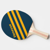 Retro Moonlit Tide Three Angled Striping with Name 卓球ラケット (横)