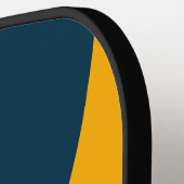 Retro Moonlit Tide Three Circle Stripe with Name ピックルボールラケット (左詳細)