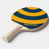 Retro Moonlit Tide Three Circle Stripe with Name 卓球ラケット (正面アングル)