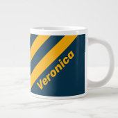 Retro Moonlit Tide Three Stripes with Name ジャンボコーヒーマグカップ (右)