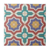 Retro Mosaic Mid Century Geometric Mediterranean タイル (正面)