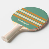 Retro Moss Across Striping with Name 卓球ラケット (正面アングル)