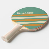 Retro Moss Angled Striping with Name 卓球ラケット (正面アングル)
