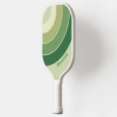 Retro Moss Circle Rainbow with Name ピックルボールラケット (左)