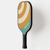 Retro Moss Circle Stripe with Name ピックルボールラケット (左)