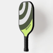 Retro Moss Fade Circle Stripe with Name ピックルボールラケット (左)