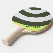Retro Moss Fade Circle Stripe with Name 卓球ラケット (正面アングル)