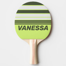 Retro Moss Fade Horizon Striping with Name 卓球ラケット
