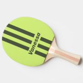 Retro Moss Fade Three Pin Stripes with Name 卓球ラケット (横)