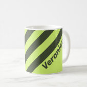 Retro Moss Fade Three Stripes with Name コーヒーマグカップ (正面右)