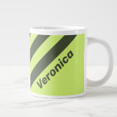 Retro Moss Fade Three Stripes with Name ジャンボコーヒーマグカップ (右)