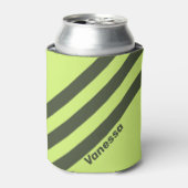Retro Moss Fade Three Stripes with Name 缶クーラー (缶正面)