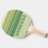 Retro Moss Rainbow Horizon Striping with Name 卓球ラケット (横)