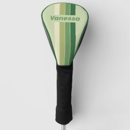 Retro Moss Rainbow Pin Striping with Name ゴルフヘッドカバー