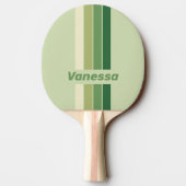 Retro Moss Rainbow Pin Striping with Name 卓球ラケット (裏面)