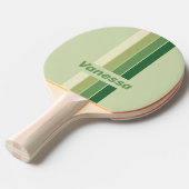 Retro Moss Rainbow Pin Striping with Name 卓球ラケット (正面アングル)