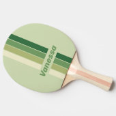 Retro Moss Rainbow Pin Striping with Name 卓球ラケット (横)