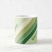 Retro Moss Rainbow Stripes with Name コーヒーマグカップ (中央)