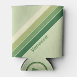 Retro Moss Rainbow Stripes with Name 缶クーラー